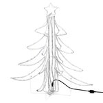 vidaXL Arbres de Noël pliables avec LED 2 Pièces Blanc chaud 87x87x93 cm
