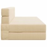 vidaXL Canapé-lit pliable Crème 152 x 86 5 x 60 cm Tissu