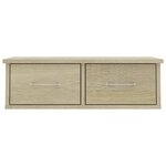 vidaXL Étagère murale avec tiroirs Chêne sonoma Bois d'ingénierie