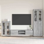 vidaXL Ensemble meuble TV FLORIN Gris Sonoma Bois d'ingénierie