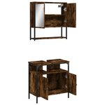 vidaXL Ensemble de meubles de salle de bain 2 Pièces Chêne fumé