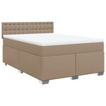 vidaXL Sommier à lattes de lit avec matelas Cappuccino 140x190 cm