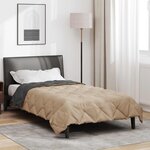 vidaXL Duvet d'été simple Anthracite et Taupe 220 x 155 cm Microfibre