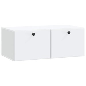 vidaXL Meuble TV mural 78 5 x 41 x 30 cm Blanc Bois d'ingénierie