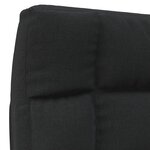 vidaXL Chaise pliable de sol Noir Tissu