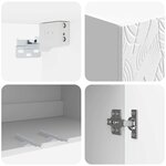 vidaXL Armoire Murale 59 x 31 x 60 cm Bois d'ingénierie Blanc brillant