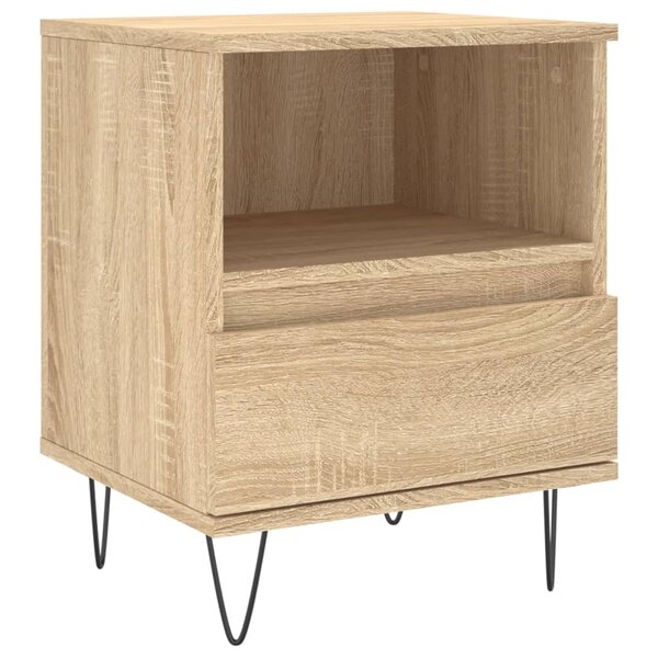 vidaXL Table de chevet chêne sonoma 40x35x50 cm bois d’ingénierie