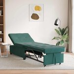 vidaXL Canapé-lit Vert foncé 67 x 194 x 38 cm Velours