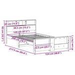vidaXL Cadre de lit Blanc 120 x 200 cm Bois massif en pin