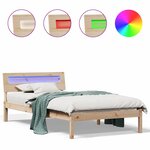 vidaXL Cadre de lit Marron 100 x 200 cm Bois massif en pin