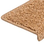 vidaXL Tapis d'escalier 30 pièces 65 x 21 x 4 cm Beige Bord rectangulaire