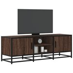 vidaXL Meuble TV chêne marron 120x35x41 cm bois d'ingénierie et métal