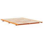 vidaXL Cadre de lit surélevé Marron cire 160 x 210 cm