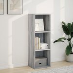 vidaXL Bibliothèque sonoma gris 40x30x114 cm bois d'ingénierie