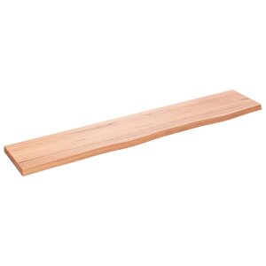 vidaXL Étagère murale marron clair 100x20x2cm bois chêne massif traité