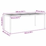 vidaXL EnsembledeRepasdeJardin 7 Pièces AcaciaMassif