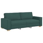 Canapé 3 places vidaXL vert foncé 180 cm en tissu