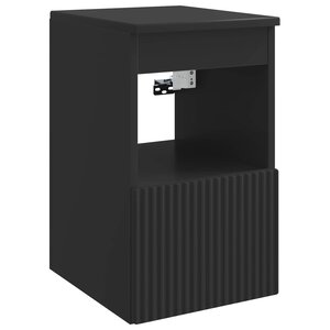 vidaXL Armoire de salle de bain Noir 30 x 44 5 x 50 cm