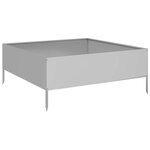 vidaXL Lit surélevé de jardin 100x100x25 cm acier inoxydable