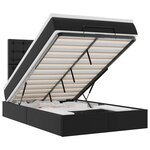 VidaXL Cadre de lit ottoman avec matelas noir 120x200 cm similicuir