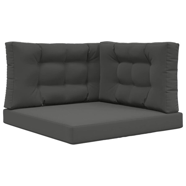 vidaXL Coussin de canapé d'extérieur 3 Pièces Anthracite Polyester