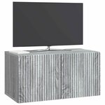 vidaXL Meuble TV mural 59 5 x 31 x 30 cm Sonoma gris Bois d'ingénierie