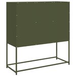 vidaXL Buffet vert olive 100 5x39x107 cm acier laminé à froid