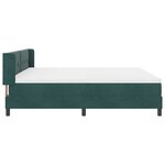 vidaXL Lit à ressorts avec matelas Vert foncé 200 x 200 cm Polyester