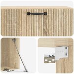 vidaXL Meuble TV mural Chêne Sonoma 98 x 41 x 30 cm Bois d'ingénierie