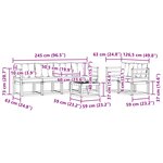 vidaXL Ensemble de canapés d'extérieur 7 Pièces Blanc et Beige