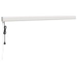 vidaXL Auvent rétractable bleu et blanc 4x3 m tissu et aluminium