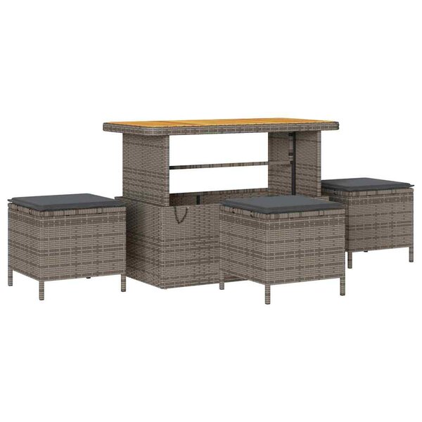 vidaXL Ensemble de canapé de jardin 10 Pièces Gris 110 x 55 x 71 cm