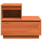 vidaXL Cabinet de chevet avec tiroir Marron cire 60 x 34 x 51 cm