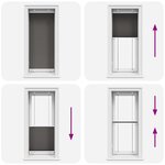 vidaXL Store plissé noir 60x100 cm largeur du tissu 59 4 cm polyester