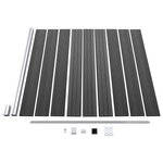 vidaXL Ensemble de panneau de clôture WPC 872x186 cm Noir
