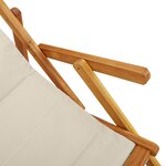 Chaises de plage pliantes vidaXL 2 Pièces Taupe en bois d'acacia et Textilène
