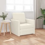 vidaXL Canapé-Lit 60cm Crème Velours