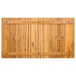 vidaXL Tapis de bain Uni Marron 100 x 55 cm bois