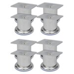 vidaXL Pieds ronds de canapé 8 Pièces Chrome 60 mm