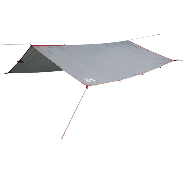 vidaXL Bâche de camping gris et orange 360x294 cm imperméable