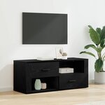 vidaXL Meuble TV Chêne noir 100 x 35 x 40 cm Bois d'ingénierie
