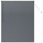 vidaXL Store de Fenêtre avec des rideaux Gris foncé Aluminium