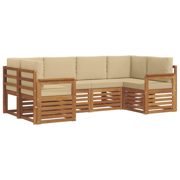 vidaXL Ensemble de canapés d'extérieur 6 pc Naturel
