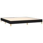 vidaXL Sommier à lattes de lit et matelas et LED Noir 200x200 cm Tissu