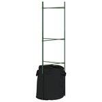 vidaXL Cages à tomates avec sacs à plantes 6 Pièces 116 cm acier et PP