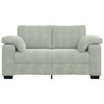 vidaXL Canapé causeuse gris clair 120 cm velours