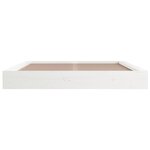 vidaXL Cadre de lit Blanc 200x200 cm Bois massif
