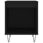 vidaXL Table de chevet Noir 40x35x50 cm Bois d’ingénierie