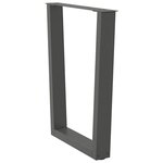vidaXL Pieds de table à manger en forme de V  2 pièces  anthracite  70 x (72-73 3) cm  acier