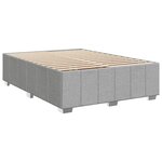 vidaXL Cadre de lit sans matelas gris clair 140x190 cm tissu